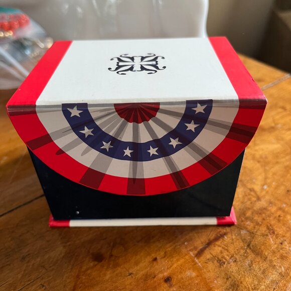 Rustic Cuff Patriotic Bracelet Logo and Flag Calfhair - Picture 3 of 4